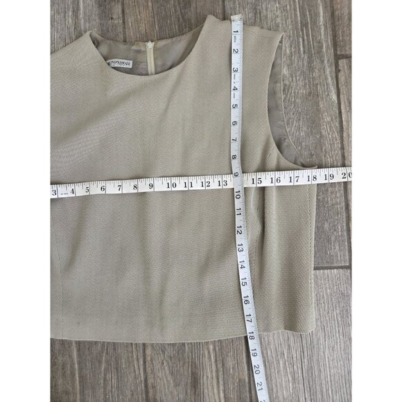 Emporio Armani Zip Up Wool blend Vest Striped 90s Size Small. Reworked. Sm Stain - Picture 4 of 6